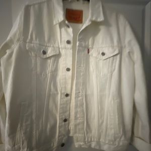 Levi white Men’s Jean Jacket size Large